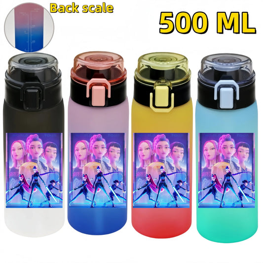 500ML K Pop Demon Hunters Water Bottle for Girls – Stay Hydrated in Style