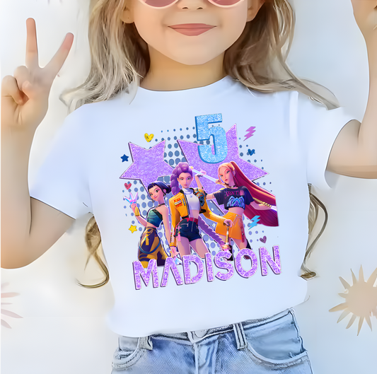 Kpop Demon Hunter Birthday Kid T-Shirt