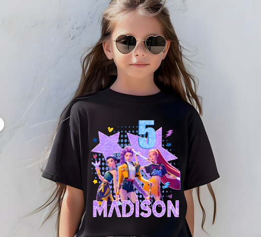 Kpop Demon Hunter Birthday Kid T-Shirt