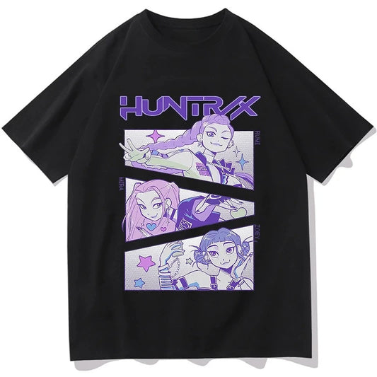 Unisex KPop Demon Hunters Huntrix Summer T-Shirt – Trendy Streetwear for Fans
