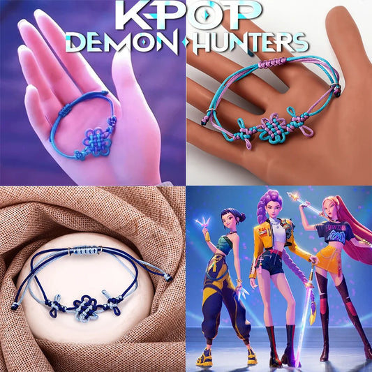 KPop Rumi Cosplay Demon Hunter Bracelet – Two Tone Knot Wristband