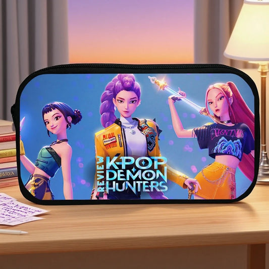 Kpop Demon Hunter Pencil Case – Cartoon Huntrix Pen Pouch for Students
