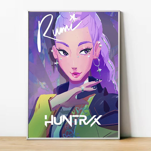 Demon Hunters K-Pop Anime Poster – HD Art for Aesthetic Spaces