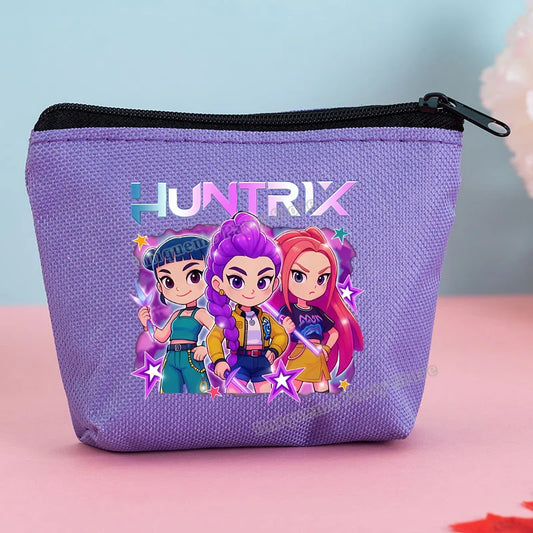 KPop Demon Hunters Key Pouch – Stylish Mini Canvas Coin Bag