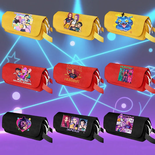 Kpop Demon Hunter Pencil Case – Stylish Cartoon Huntrix Pen Holder