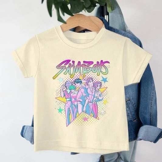 Trendy 2025 Anime KPop Demon Hunters Saja Boys T-shirt for Kids