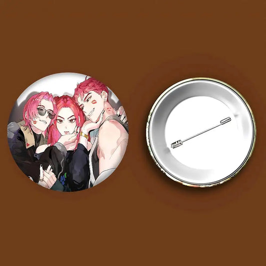 KPop Demon Hunters Mira Tinplate Pin Button – Custom Anime Brooch for Fans