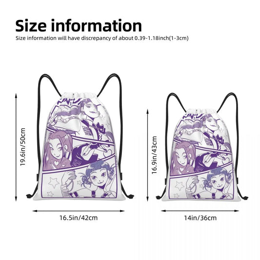 KPop Demon Hunters Huntrix Drawstring Bags – Stylish and Functional Gym Sackpack