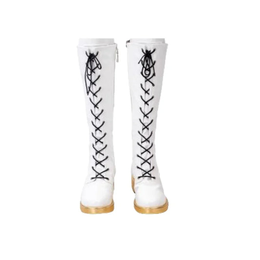 K-POP Huntrix Rumi Cosplay Shoes – Demon Hunters Rumi White Long Boots