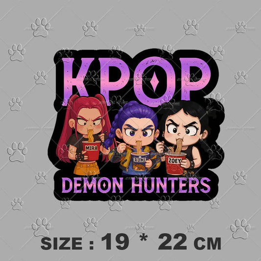 KPop Demon Hunters Patches – Iron-on Heat Transfers for Clothes