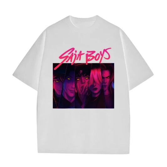 Trendy Kpop and Demon Hunter Themed Short Sleeve T-Shirt for Fans