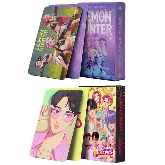 Anime Movie Album Cards &amp; K-Pop Demon Hunters Photocard Keychain