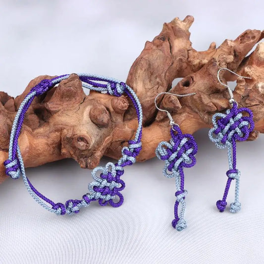 Anime KPop Demon Hunters Cosplay Woven Rope Bracelet Earring Unisex Jewelry Accessories Gift