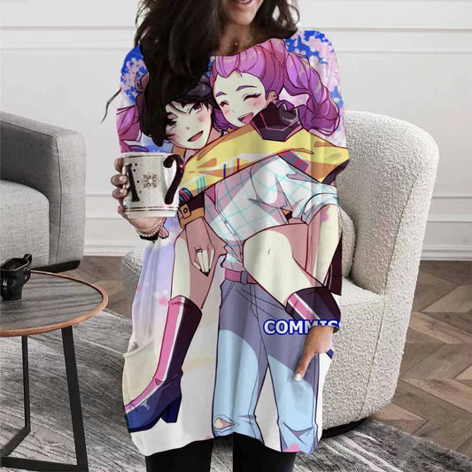 Kpop Huntrix Demon Hunter Women's Retro Long Sleeve T-shirt
