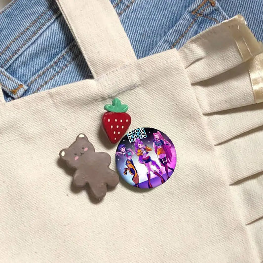 KPop Demon Hunters Soft Button Pin – Bright, Iconic Accessory for Fans