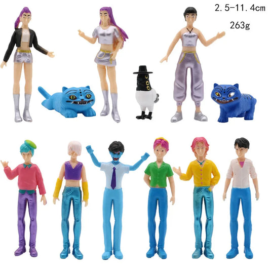 Anime Kpop Demon Hunters Figures – Rumi, Mira, Zoey &amp; Tiger Collectibles