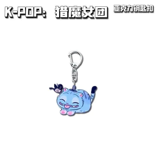 K-Pop Demon Hunters Huntrix Saja Boys Derpy Tiger Keychains