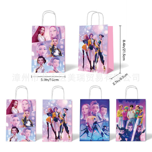 K-Pop Demon Hunters Cartoon Gift Paper Bag