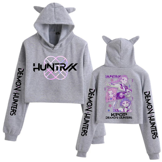 KPop Demon Hunters Crop Top Hoodie