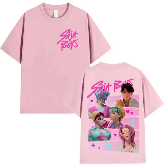 Trendy K-pop Saja Boys Demon Hunters Movie Graphic T-Shirts