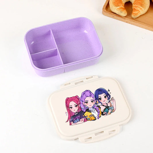 Kpop Demon Hunters Lunch Box with Dinnerware