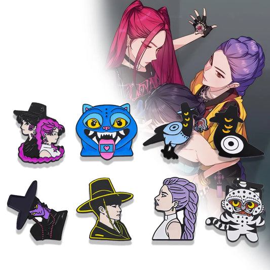 KPop Demon Hunters Enamel Pins – Unique Brooches for Fans
