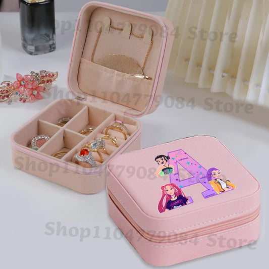K-pop Demon Hunters Pink Jewelry Storage Box – Stylish &amp; Portable Organizer