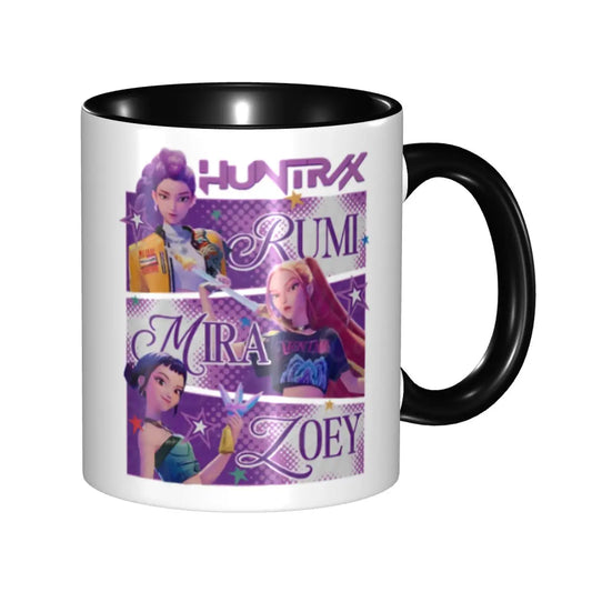 Fun Huntrix Girl Kpop Demo Movie Demon Hunters Huntrix Coffee Cup Party Mugs – Stylish Drinkware for Kpop Fans