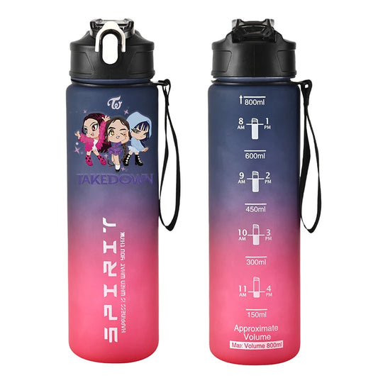 Kpop Demon Hunters 800ML Leak Proof Sports Water Bottle – Perfect for Travel &amp; Fitness