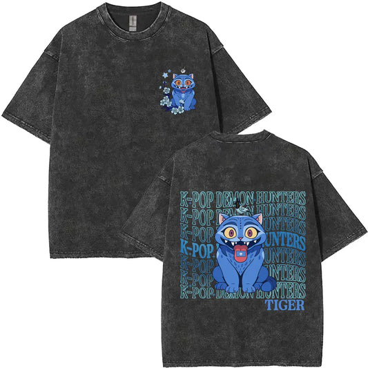Movie KPop Demon Hunters Saja Boys Vintage Washed T-shirt