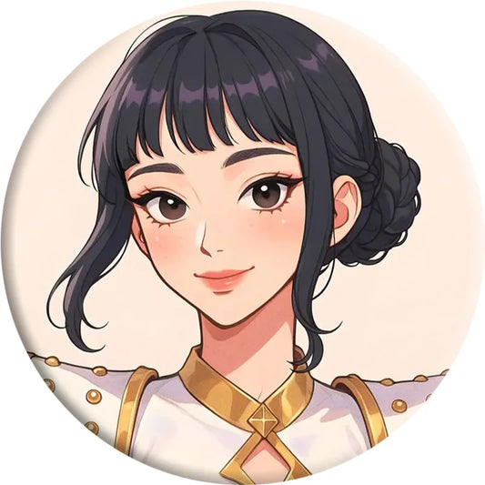 Kpop Demon Hunters Button Pin – Creative Cartoon Brooch for Fans