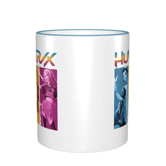 Vintage Huntrix Kpop Demon Hunters Movie Coffee Mug – Perfect for Fans and Collectors