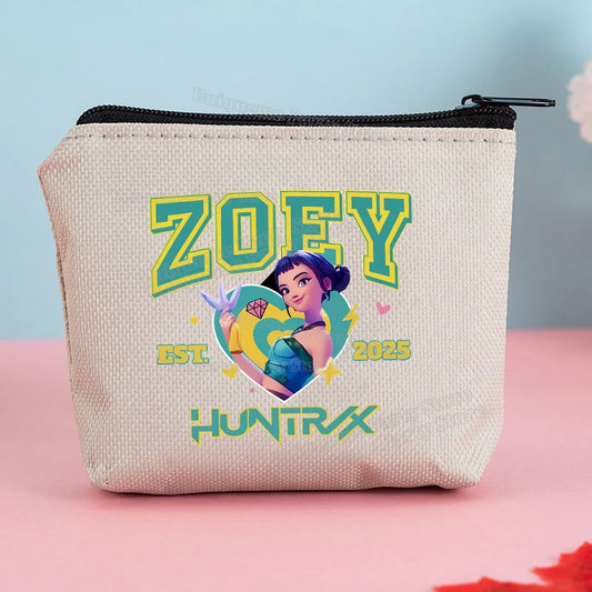KPop Demon Hunters Key Pouch – Stylish Mini Canvas Coin Bag