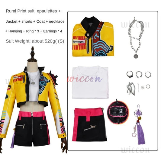 Demon Hunters Huntrix Rumi Cosplay Outfit – KPOP-Inspired Stage Costume
