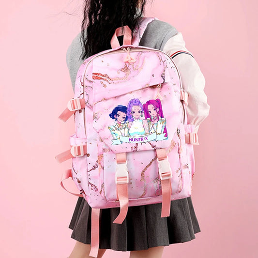 K-pop Demon Hunters 3-Piece Schoolbag Set – Stylish Anime Fashion Supplies