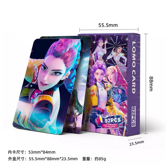 K-POP Demon Hunters Postcards – 92PCS Huntrix Saja Boys Photocards Collection