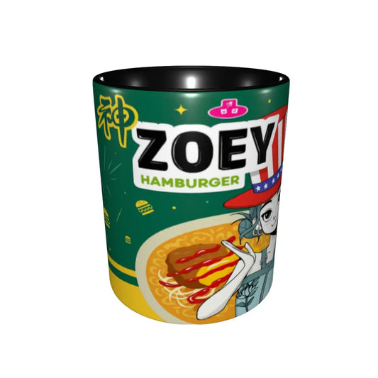 Kpop Demon Hunters Ramen Zoey Mug – Kawaii Tea Cup for Christmas Gifts