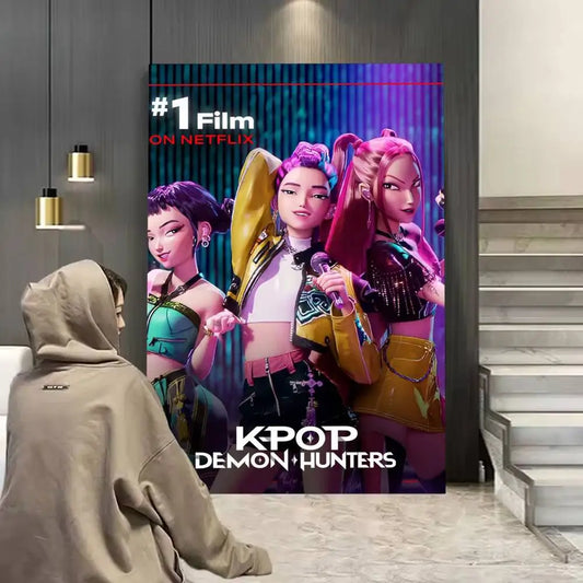 Demon H-Hunters Kpop Group Poster – Stylish Wall Decor for Fans