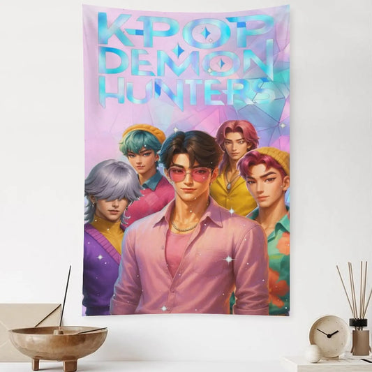 Huntrix KPop Demon Hunters Tapestry – A Must-Have for KPop Enthusiasts