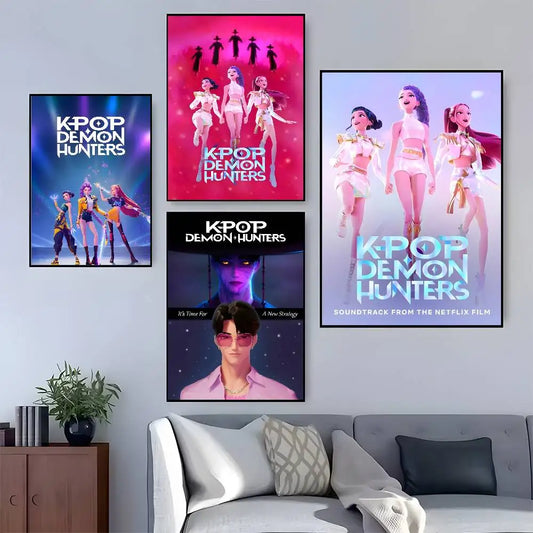 K-Pop Demon Hunters HD Poster – Waterproof Wall Decor