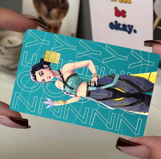 KPop Demon Hunters Zoey Anime Sticker Film Skin Cover for Cards – Stylish Protection