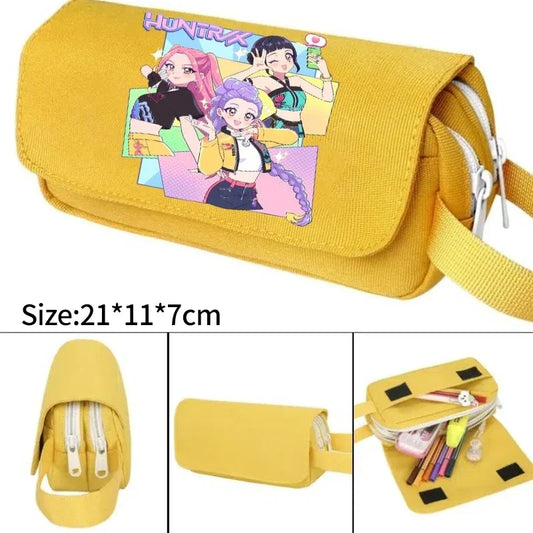 Kpop Demon Hunter Pencil Case – Cartoon Huntrix Pen Pouch for Students