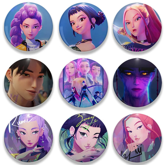 Kpop Demon Hunters Badges – Stylish Brooch Pins for Fans &amp; Collectors