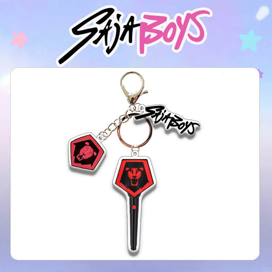 KPop Demon Hunters HUNTR/X Keychain – Saja Boys Acrylic Light Stick