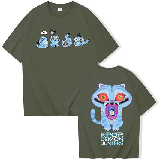 KPop Demon Hunters Tiger T-shirt – Harajuku O-neck Casual Shirt Gift