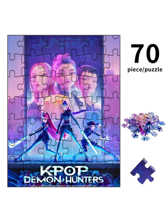 Kpop Demon Hunters Puzzle – Mira, Zoe, Rumi 3D Jigsaw Puzzle for All Ages