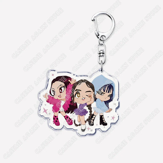 Cute Kpop Band Demon Hunters Huntrix Saja Boys Keychains for Fans