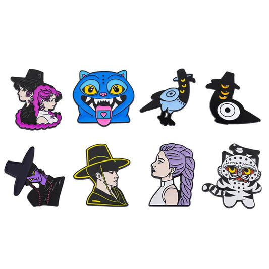 Unique 8 Pcs Kpop Demon Hunter Enamel Pins – Perfect for Anime Enthusiasts