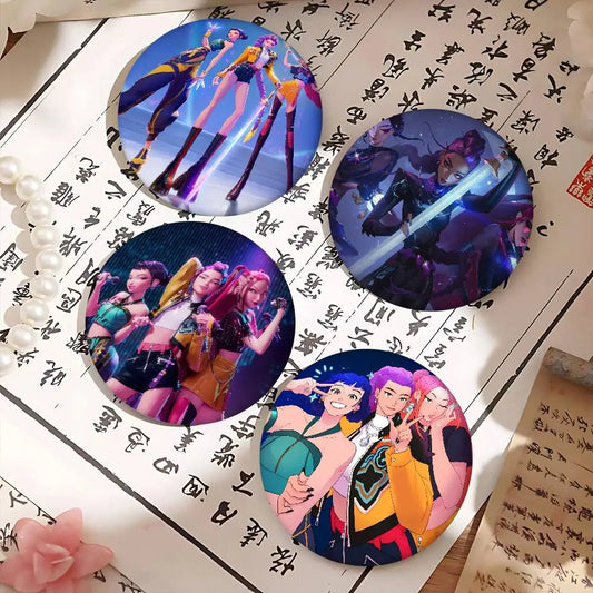 K-Kpop Demon Hunters Button Pins – Customizable Badge Jewelry for K-pop Fans
