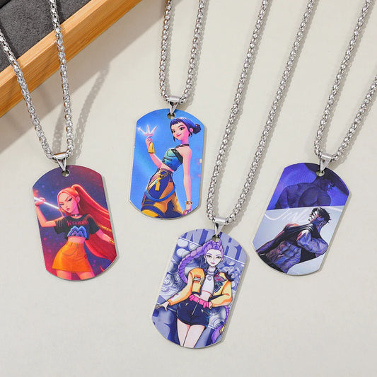 KPop Demon Hunters Stainless Steel Dog Tag Necklace